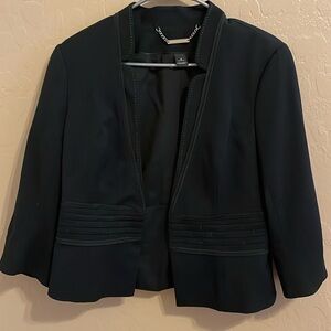 White House Black Market Women’s Black Cutaway Blazer Size 6